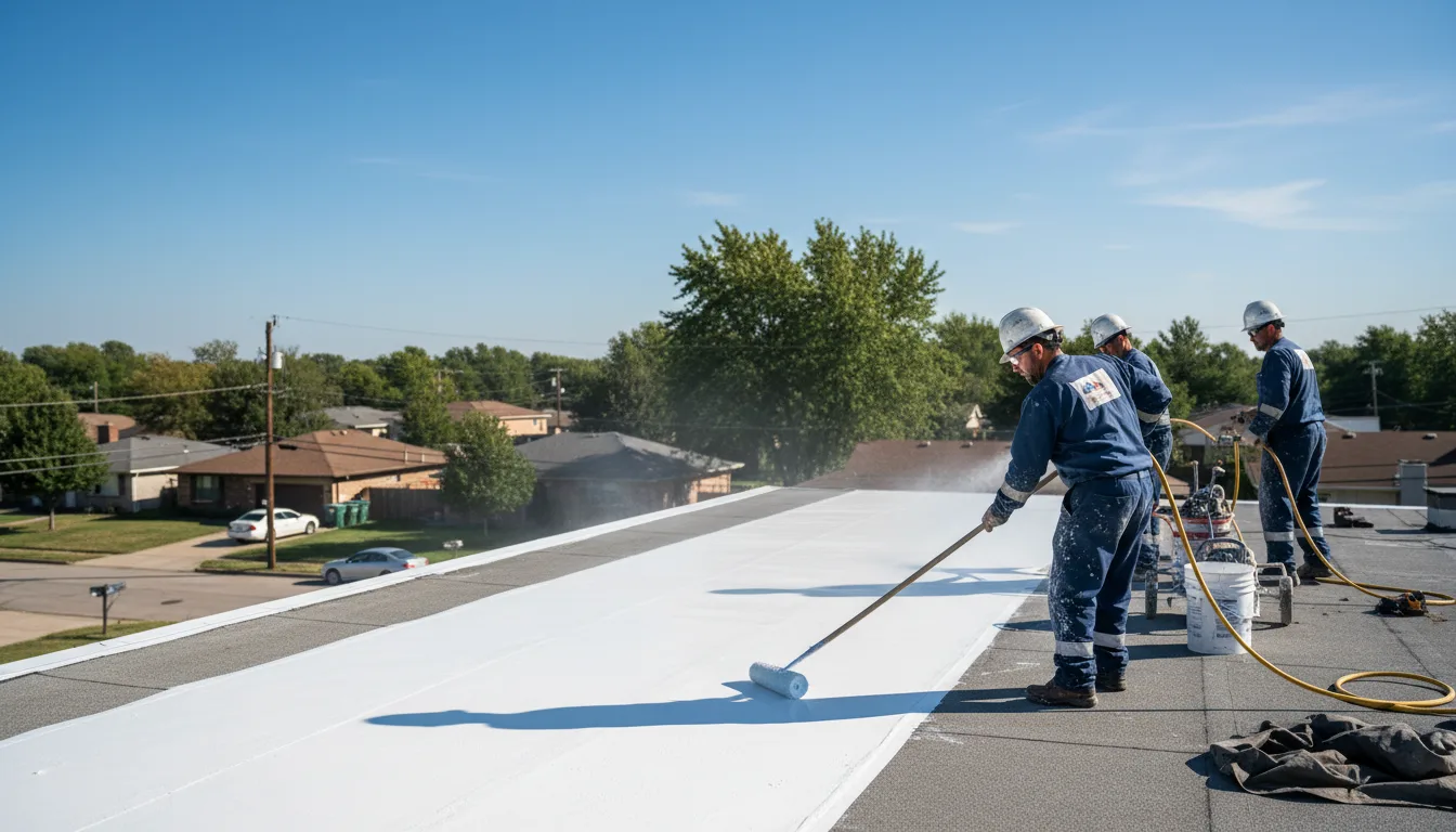 Commercial roof coating in Davisville, WV near me